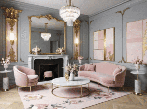Rococo Revival Pastels and Gold for Small Spaces