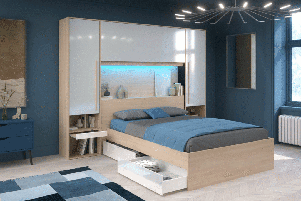 Space Saving Headboards with Built In Storage